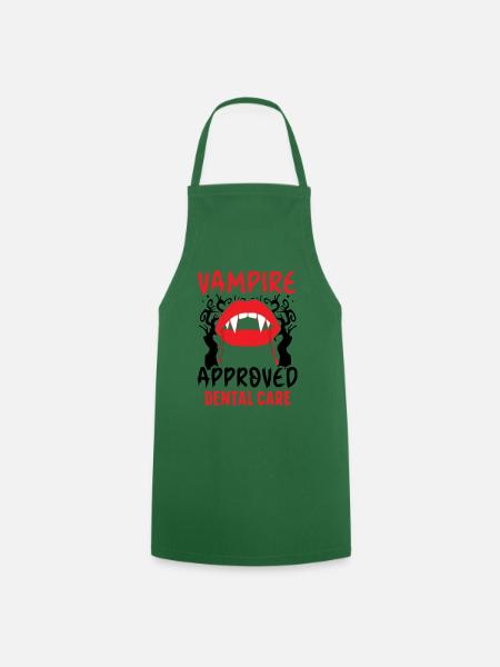 Vampir-Zahnpflege. - Kochschürze - Grün