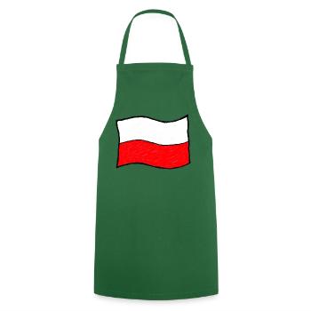 Handgezeichnete polnische Flagge - Kochschürze - Grün - Vorne - AI Model Male 185 dark (185cm)