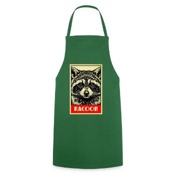 Waschbär Retro Illustration Vintage Raccoon - Kochschürze - Grün - Vorne - AI Model Male 185 dark (185cm)