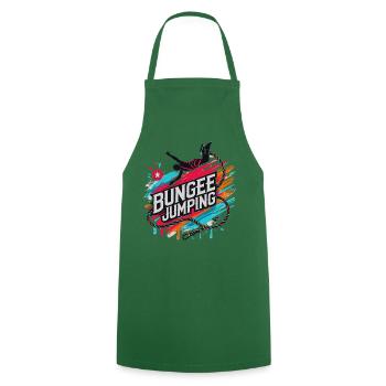  Bungee Jumper Geschenkidee, Bungy Jumps, Bungee - Kochschürze - Grün - Vorne - AI Model Male 185 dark (185cm)