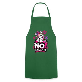 NO! Einhorn Graffiti Punk - Kochschürze - Grün - Vorne - AI Model Male 185 dark (185cm)