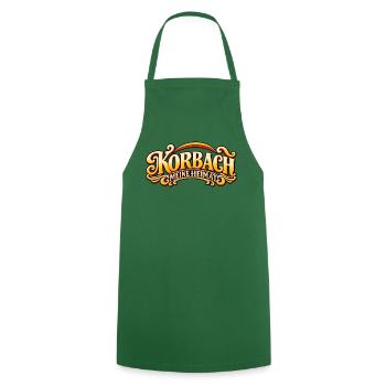 Korbach – Meine Heimat Retro Schriftzug - Kochschürze - Grün - Vorne - AI Model Male 185 dark (185cm)