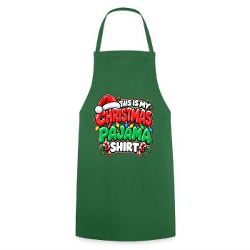Weihnachts Pajama Shirt Spruch - Kochschürze - Grün - Vorne - AI Model Male 185 dark (185cm)