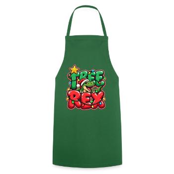 Dino Weihnachtsdino mit Lichterkette - Kochschürze - Grün - Vorne - AI Model Male 185 dark (185cm)