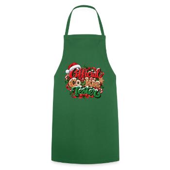 Offizielles Kekstester-Weihnachten - Kochschürze - Grün - Vorne - AI Model Male 185 dark (185cm)