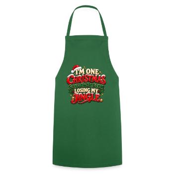 Ein Weihnachts-Jingle-Tee - Kochschürze - Grün - Vorne - AI Model Male 185 dark (185cm)