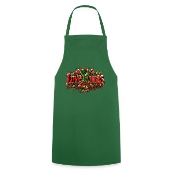 Love Xmas – Christmas Love Streetwear Design - Kochschürze - Grün - Vorne - AI Model Male 185 dark (185cm)