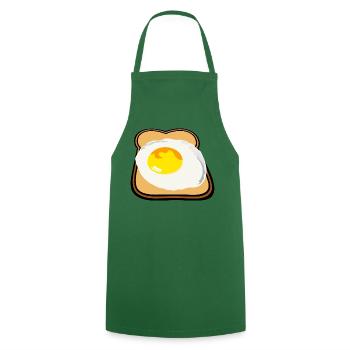 Spiegelei Toast - Kochschürze - Grün - Vorne - AI Model Male 185 dark (185cm)