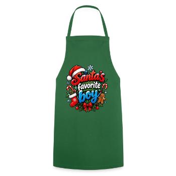 Santa's Lieblingsboy - Kochschürze - Grün - Vorne - AI Model Male 185 dark (185cm)