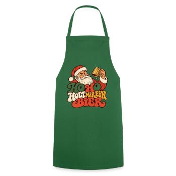 Ho Ho Holt mir ein Bier Weihnachtsmann Shirt - Kochschürze - Grün - Vorne - AI Model Male 185 dark (185cm)
