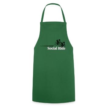 Social Ride Retro Typography - Kochschürze - Grün - Vorne - AI Model Male 185 dark (185cm)