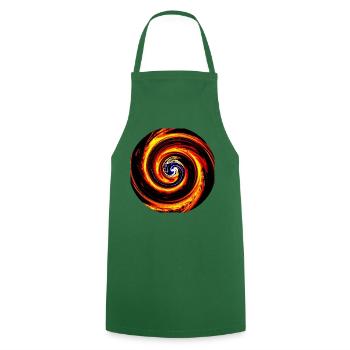 Feuerwirbel Spirale Hitzekunst - Kochschürze - Grün - Vorne - AI Model Male 185 dark (185cm)