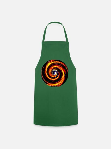 Feuerwirbel Spirale Hitzekunst - Kochschürze - Grün