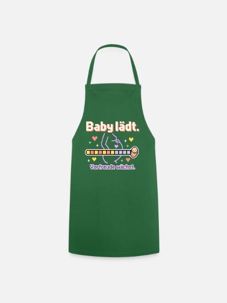 Baby Loading Schwangerschaft werdende Mama - Kochschürze - Grün