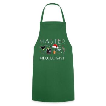 Master Mixologist Barkeeper Cocktail Weihnachten - Kochschürze - Grün - Vorne - AI Model Male 185 dark (185cm)