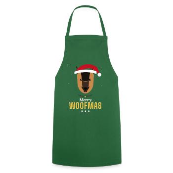 Merry Woofmas Deutscher Schäferhund-Weihnachtspullover - Kochschürze - Grün - Vorne - AI Model Male 185 dark (185cm)