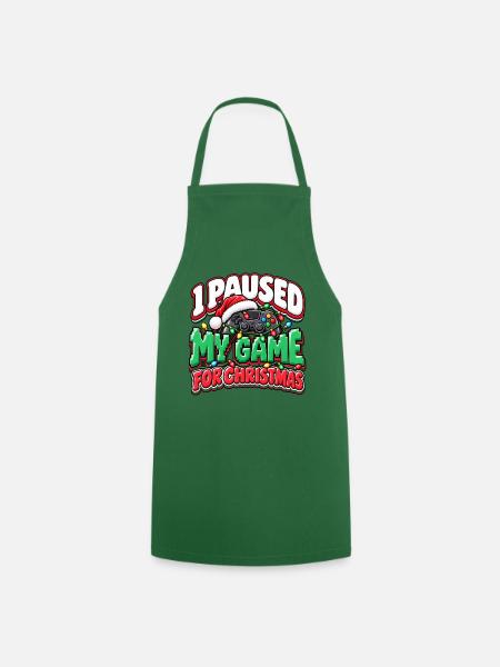 Pause für Weihnachten Gaming - Kochschürze - Grün