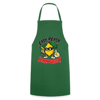 Easy Peasy Lemon Squeezy – Freche Zitrone - Kochschürze - Grün - Vorne - AI Model Male 185 dark (185cm)