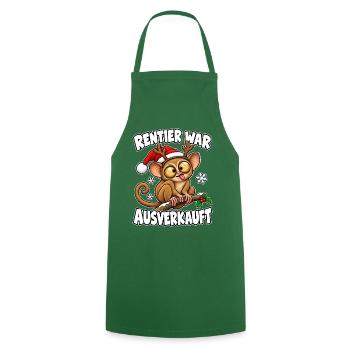 Rentier war ausverkauft - Kochschürze - Grün - Vorne - AI Model Male 185 dark (185cm)