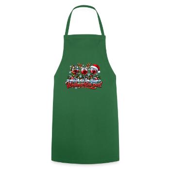 Weihnachtswein Pur - Kochschürze - Grün - Vorne - AI Model Male 185 dark (185cm)