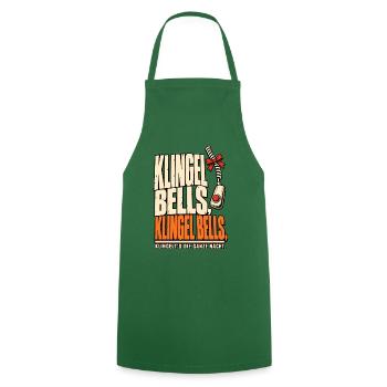 Klingel Bells Pflege Nachtdienst - Kochschürze - Grün - Vorne - AI Model Male 185 dark (185cm)