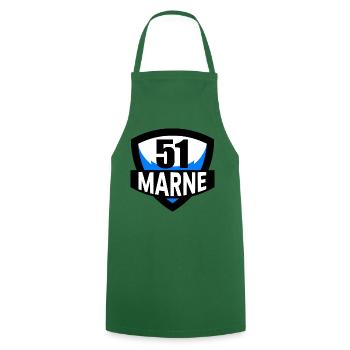 51 Marne - Kochschürze - Grün - Vorne - AI Model Male 185 dark (185cm)