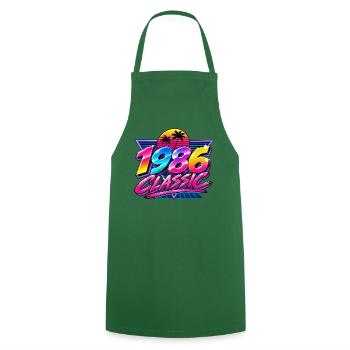 Neonpalmen 1986 Retro - Kochschürze - Grün - Vorne - AI Model Male 185 dark (185cm)