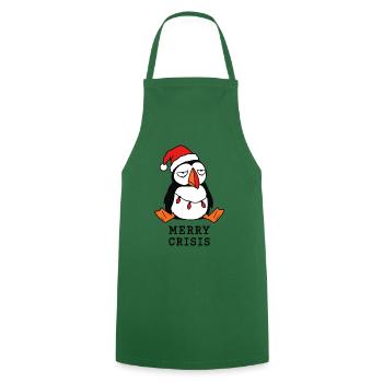 Fröhliche Weihnachtskrise Meme Lustiger Papageientaucher - Kochschürze - Grün - Vorne - AI Model Male 185 dark (185cm)