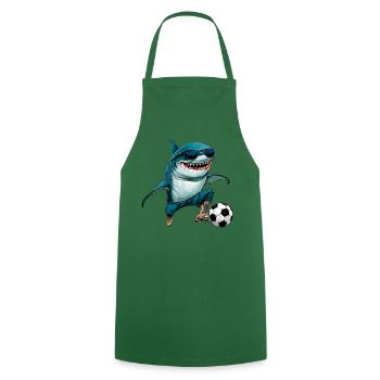 Fussball Hai Fisch - Kochschürze - Grün - Vorne - AI Model Male 185 dark (185cm)