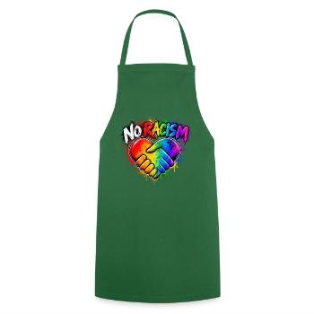NoRassismus Regenbogen Herz-Hand - Kochschürze - Grün - Vorne - AI Model Male 185 dark (185cm)