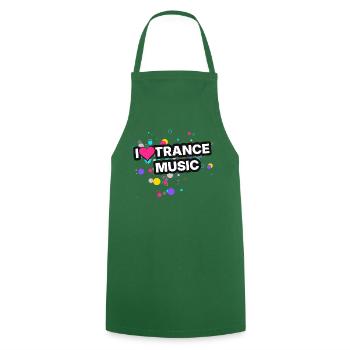 I Love Trance Music - Colour Splash - Kochschürze - Grün - Vorne - AI Model Male 185 dark (185cm)
