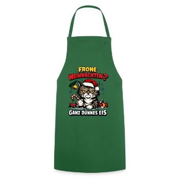 Frohe Weihnachten Ganz Dünnes Eis Weihnachtsoutfit - Kochschürze - Grün - Vorne - AI Model Male 185 dark (185cm)