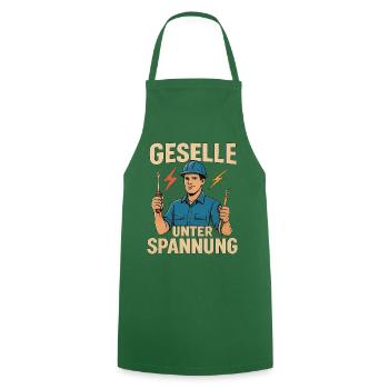 Geschenk zur bestandenen Elektriker-Gesellenprüfun - Kochschürze - Grün - Vorne - AI Model Male 185 dark (185cm)