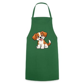 Süßer Comic-Hund - Kochschürze - Grün - Vorne - AI Model Male 185 dark (185cm)