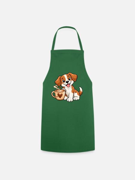 Dogs & Coffee - Kochschürze - Grün
