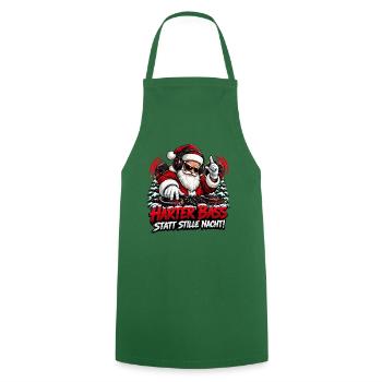 Harter Bass Santa Remix - Kochschürze - Grün - Vorne - AI Model Male 185 dark (185cm)