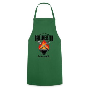 Grillmeister Feuerdesign - Kochschürze - Grün - Vorne - AI Model Male 185 dark (185cm)