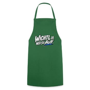 Wichtli Di Ned So Auf - Dialekt Shirt - Kochschürze - Grün - Vorne - AI Model Male 185 dark (185cm)
