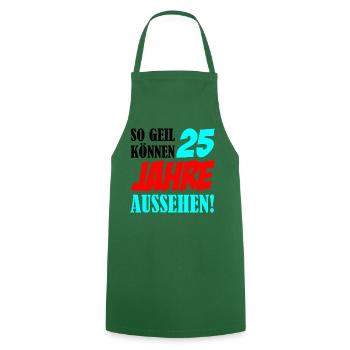 25 Jahre Aussehen – Retro Comic Stil - Kochschürze - Grün - Vorne - AI Model Male 185 dark (185cm)