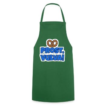 Prost, Vulva! Brezel Sticker - Kochschürze - Grün - Vorne - AI Model Male 185 dark (185cm)