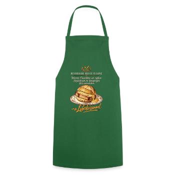 Bayerische Haute Cuisine Leberkassemmel - Kochschürze - Grün - Vorne - AI Model Male 185 dark (185cm)