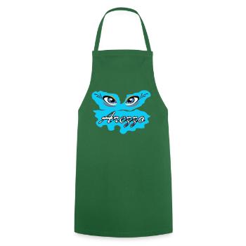 Arezza Blue Eyes-Logo auf Splash - Kochschürze - Grün - Vorne - AI Model Male 185 dark (185cm)