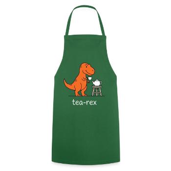 Tea Rex Teezeit Dino - Kochschürze - Grün - Vorne - AI Model Male 185 dark (185cm)