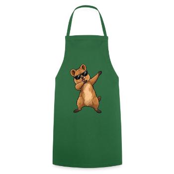 Dabbing-Quokka - Kochschürze - Grün - Vorne - AI Model Male 185 dark (185cm)