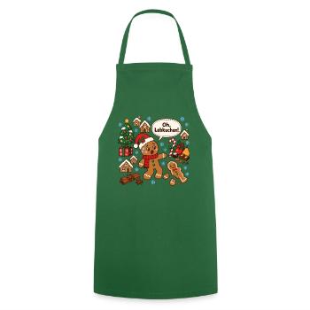 oh Lebkuchen lustige Weihnachten Kuchen Sprüche - Kochschürze - Grün - Vorne - AI Model Male 185 dark (185cm)