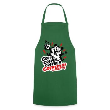 Der Kaffeehamster - Kaffee, Kaffee, Kaffee! - Kochschürze - Grün - Vorne - AI Model Male 185 dark (185cm)