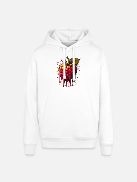 Two-tone dripping raspberry - Stanley/Stella SOUNDER Unisex Hoodie - white