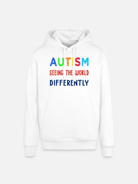 Autism Seeing Differently - Stanley/Stella SOUNDER Unisex Hoodie - white