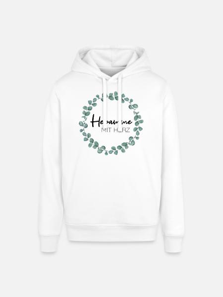 Hebamme mit Herz - Stanley/Stella Unisex Hoodie SOUNDER - Weiß
