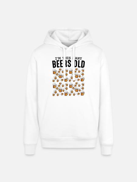 Beer Mug Pattern Collection Birthday 50 - Stanley/Stella SOUNDER Unisex Hoodie - white